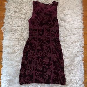 Free People Velvet Bodycon Burnout Dress